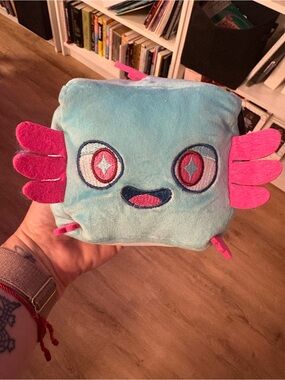 WowWee Meta Cubez Series 1 Blue Axolotl Monster Plush Cube Toy New with Tags